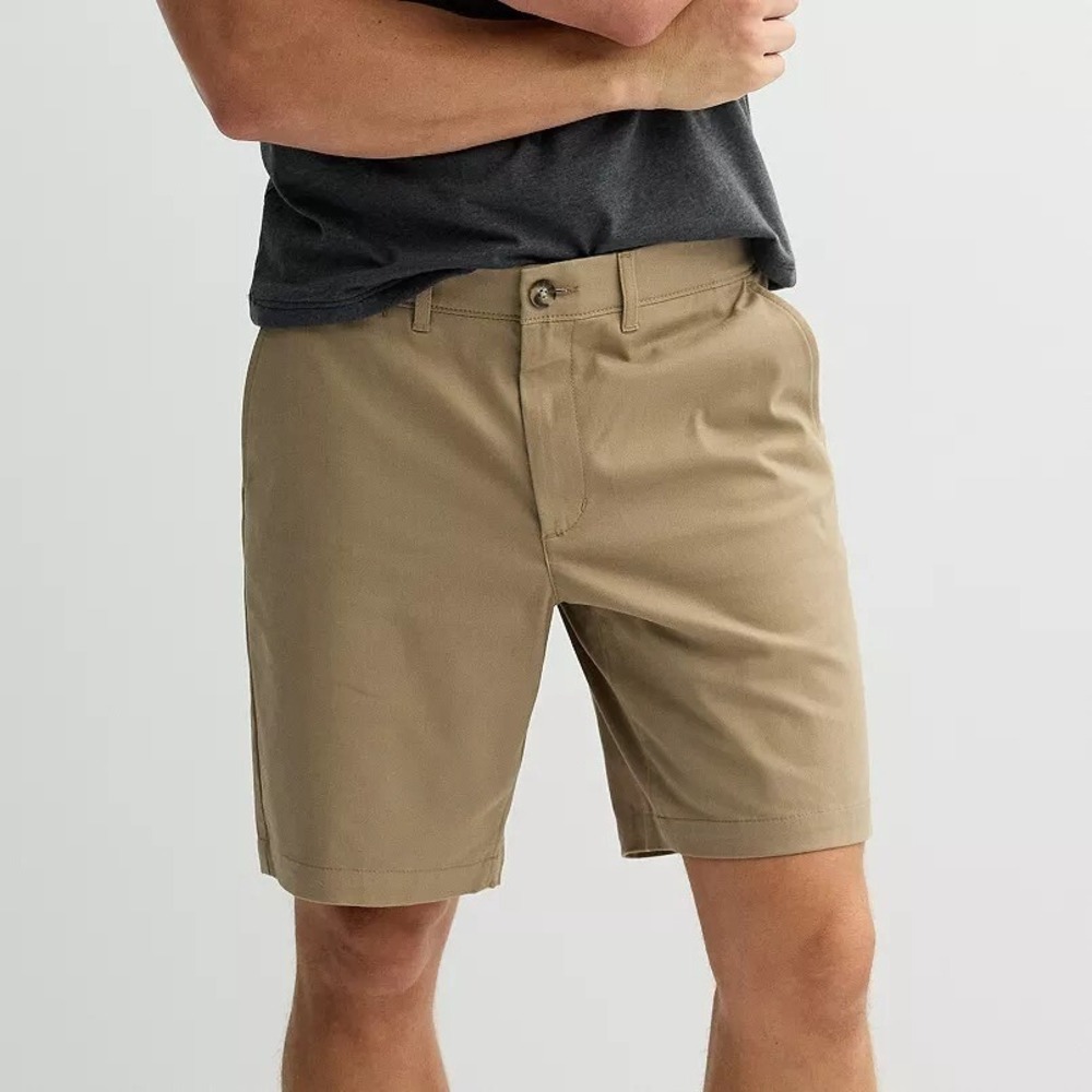 Sonoma Goods For LifeMen's Flat Front Shorts Flexwear 9" Inseam Size 46 Big Tall